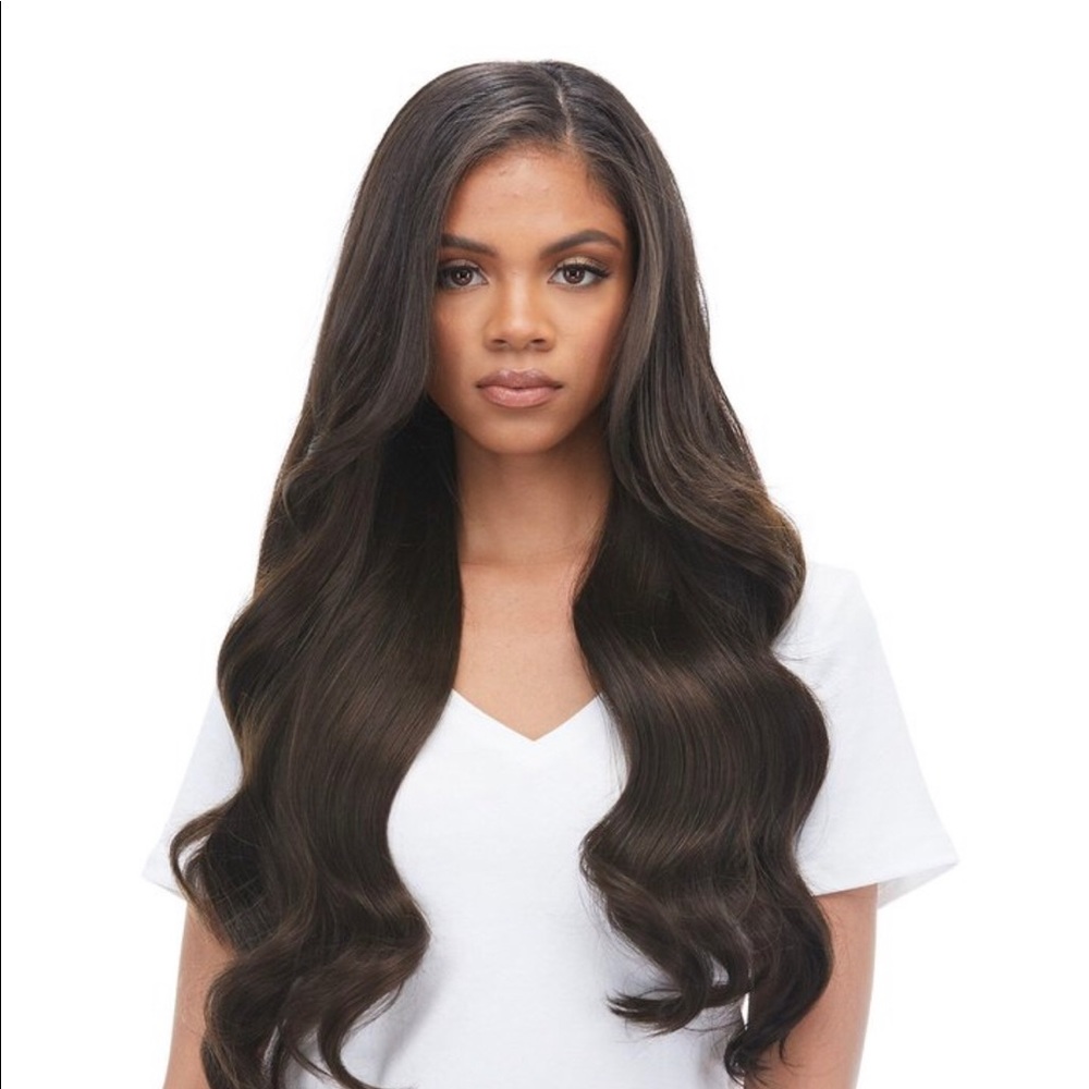 BELLAMI Long Wavy Clip-In Hair Extensions - Dark Brown